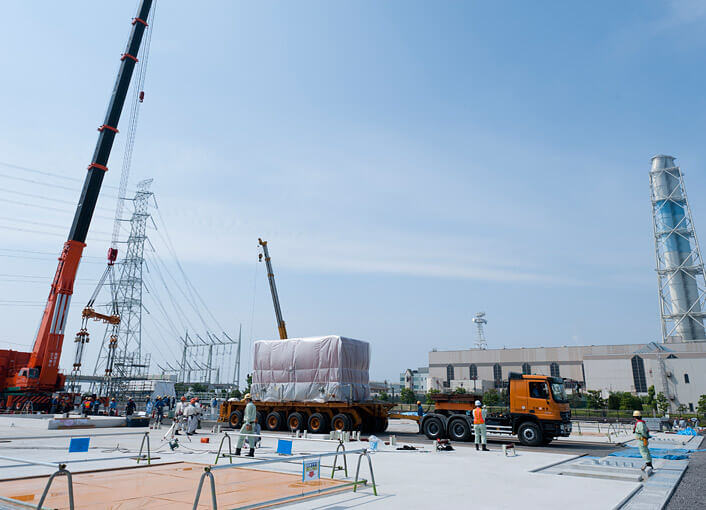 新たに小型ガスタービンが設置された姫路第一発電所