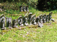 越前国三十三ケ所観音札所の石仏（旧白山神社の境内）
