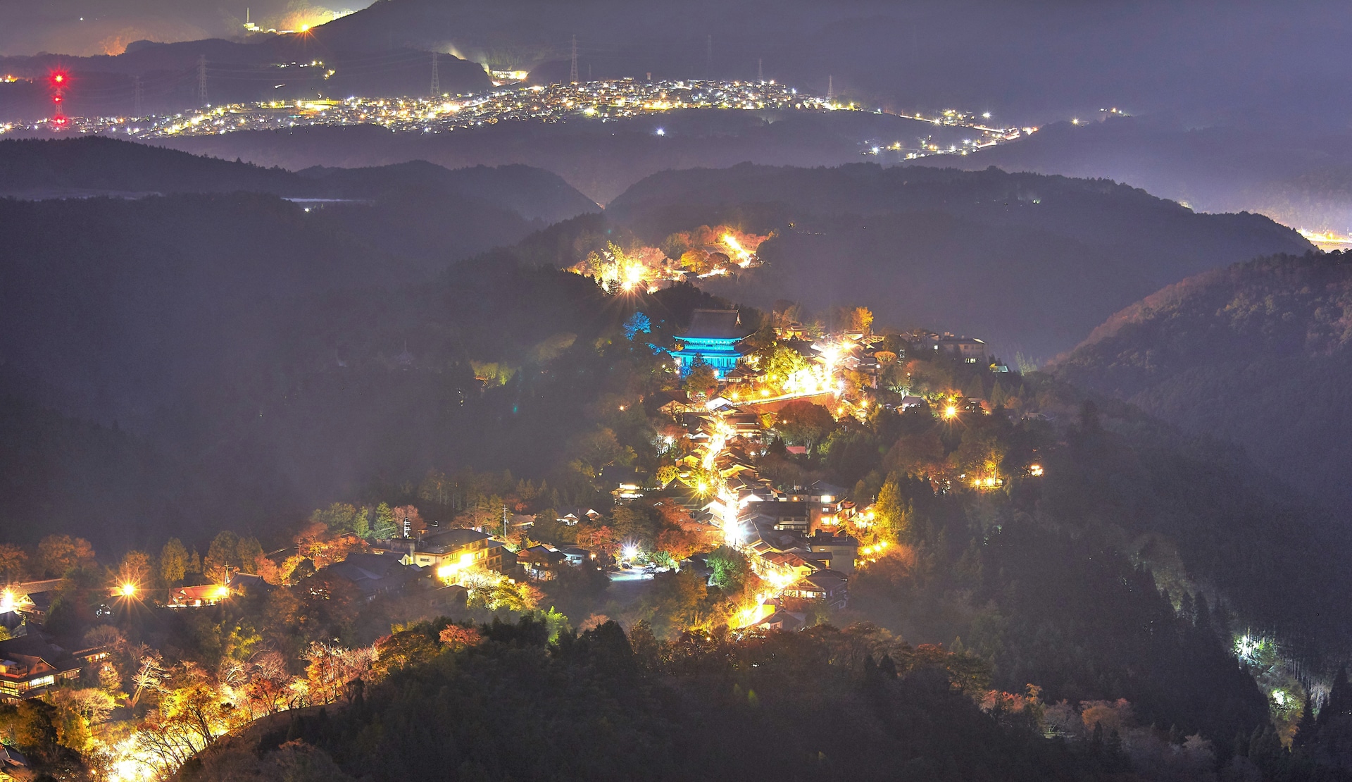 吉野山 紅葉ライトアップ