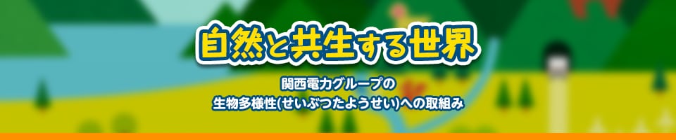 自然と共生する世界 関西電力グループの生物多様性（せいぶつたようせい）への取組み