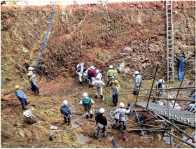 原子力規制委員会による3回目の現地調査の様子