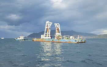 小浜湾での海上音波探査