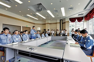 使用前検査受検の様子(8月17日)