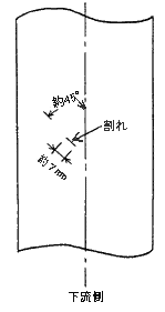 (取出配管曲げ部を背側から見た図）