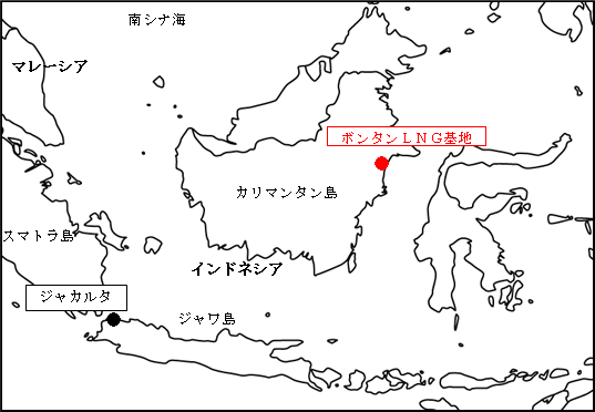インドネシアLNG契約出荷基地