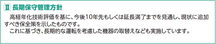 長期保守管理方針