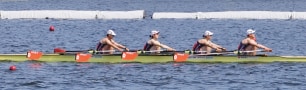 女子ペア 優勝 高野 晃帆選手、清水 空選手　男子シングルスカル 2位 武田 匡弘選手