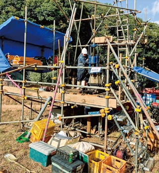 ボーリング調査の様子