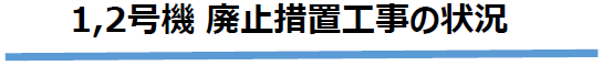 1,2号機廃止措置工事の状況