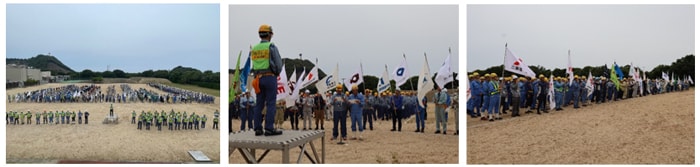 【大飯発電所3号機 第21回定検総決起大会の様子】