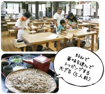 好みで薬味を選んでトッピングする大ざる（5人前）