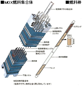 MOX燃料集合体　燃料棒