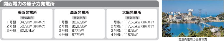 関西電力の原子力発電所 美浜発電所の全景写真