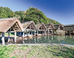 越前加賀県境の館の玄関ホールに展示されているジオラマ
