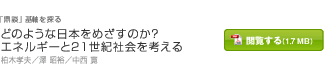 どのような日本をめざすのか？エネルギーと21世紀社会を考える　柏木孝夫／澤 昭裕／中西 寛