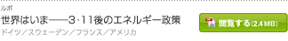 世界はいま─３･11後のエネルギー政策 ドイツ／スウェーデン／フランス／アメリカ