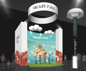 スマートポールの展示ブース