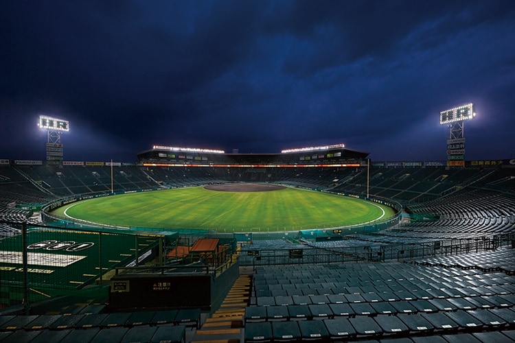 球場内照明のLED化を推進 提供：阪神甲子園球場