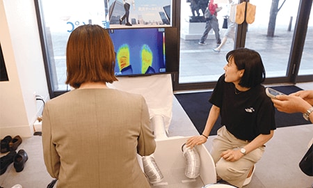 履くだけで体感温度マイナス4℃を実現（同社調べ）
