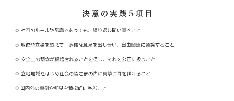 決意の実践５項目