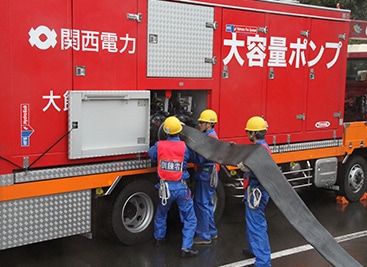 大容量ポンプをつかった訓練