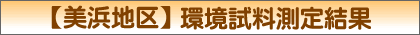【美浜地区】環境試料測定結果