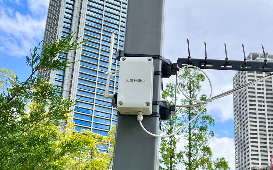 人流計測に用いている赤外線センサー