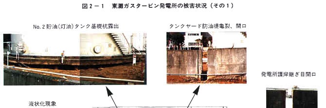 東灘ガスタービン発電所の被害状況（その1）