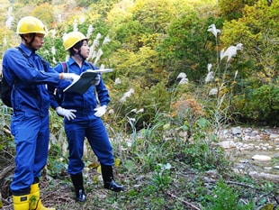 取水地点の現地確認