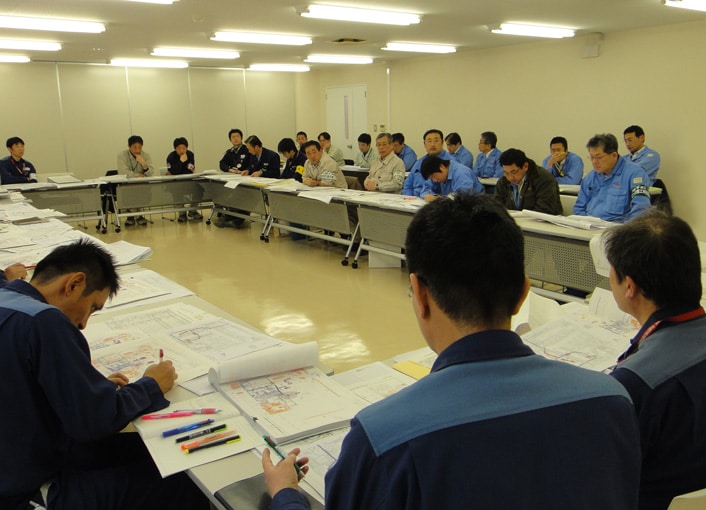 各協力会社と工程調整をおこない全体工程の最適化を図ります
