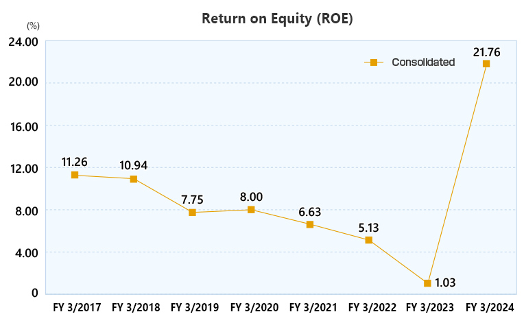 Return on Equity (ROE) (consolidated)