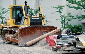 Deployment of Heavy Machinery for Removing Rubble