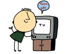 Just a little care when watching television means energy conservation.