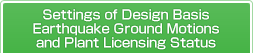 Settings of Design Basis Earthquake Ground Motions and Plant Licensing Status