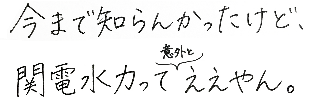 今まで知らんかったけど、関電水力って意外とええやん。