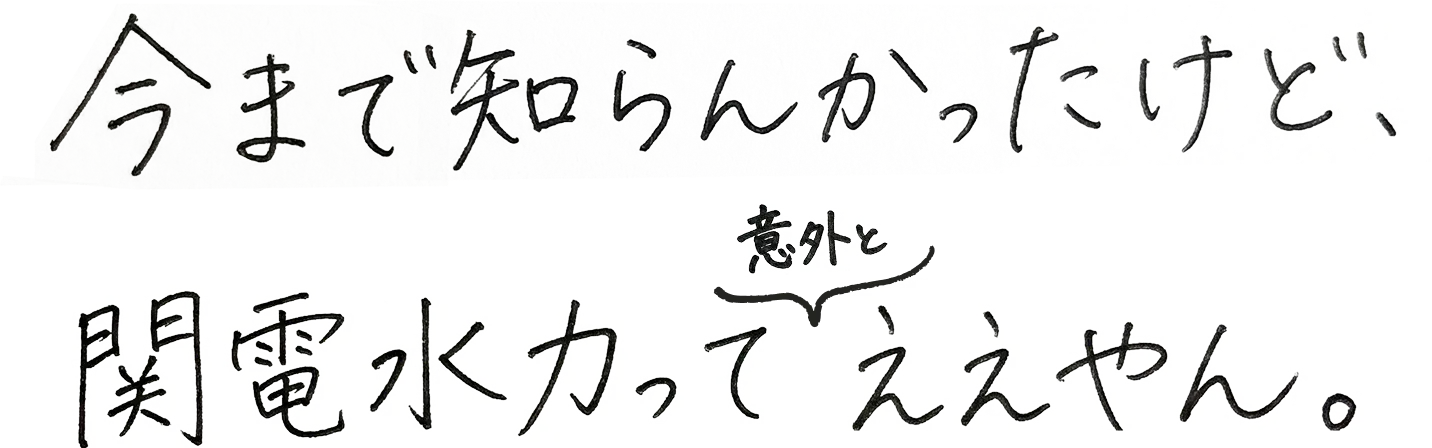 今まで知らんかったけど、関電水力って意外とええやん。