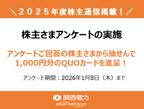 株主さまアンケートの実施