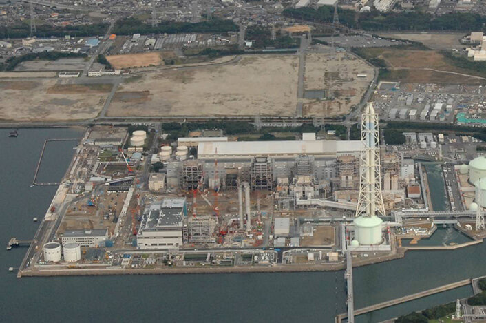 上空から眺める姫路第二発電所