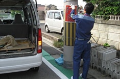 違法広告物の撤去（大阪府南河内郡）