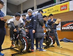 ＜ワットバイクによるトライアウトの様子＞