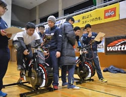 ＜ワットバイクによるトライアウトの様子＞