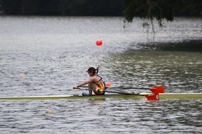 女子シルグルスカルで優勝した河原 女子シルグルスカルで優勝した河原