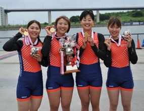 女子クォドルプル（武田、高野、清水、岩本）