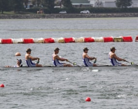 男子舵手つきフォア(青池、瀬戸、津志田、武田、菅原) 男子舵手つきフォア(青池、瀬戸、津志田、武田、菅原)