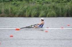 シングルスカルの吉川選手（４位）