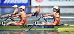 ダブルスカル準優勝(左より窪・今井) ダブルスカル準優勝(左より窪・今井)