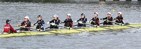 女子エイト:立命館大学と混成クルーにて出場 女子エイト:立命館大学と混成クルーにて出場