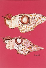 「問いかける二頭の羊」　38×28cm
