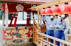 祇園祭山鉾の配電検査