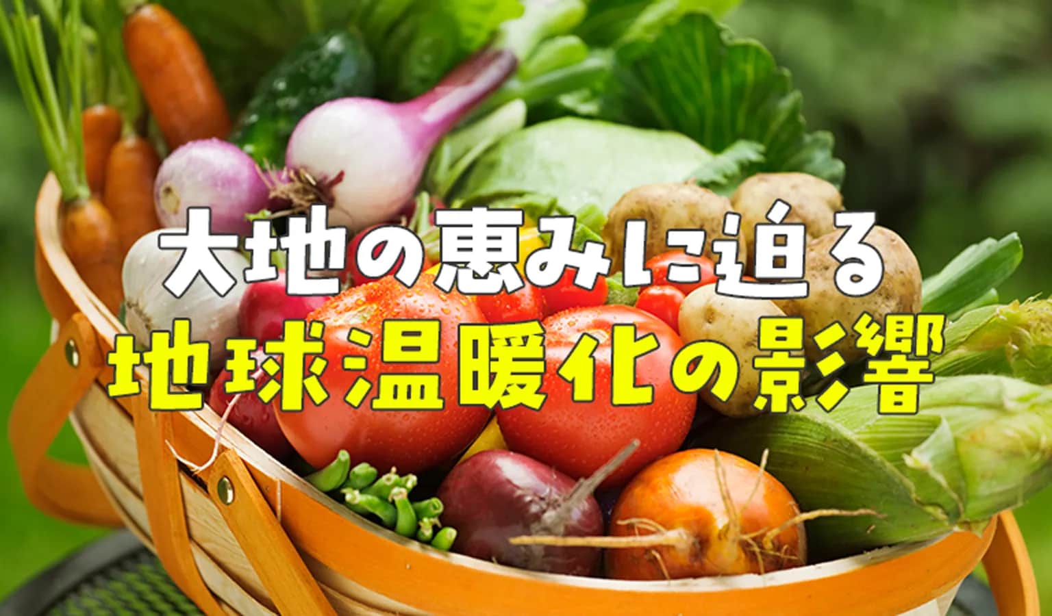 大地の恵みに迫る地球温暖化の影響